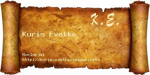 Kuris Evetke névjegykártya